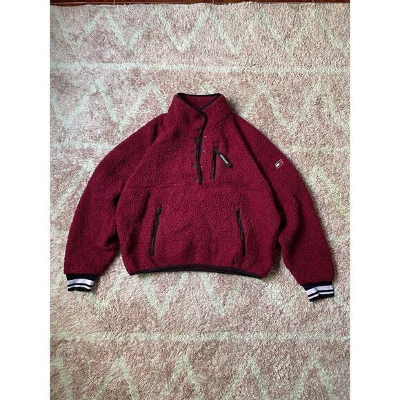 TOMMY HILFIGER SPORT Women's Faux Sherpa Half-Zip Pullover size S - Picture 1 of 7
